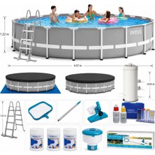 Intex 26726 457X122CM Premium Prefabrik Havuz Seti + Delux Bakım Setli Full Set