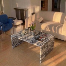 Adomar Marble Mermer Orta Sehpa,menekşe Mermer Orta Sehpa, Gerçek Mermer Orta Sehpa