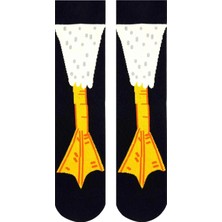 Uzn Socks Ördek Ayaklı Komik Çorap | Siyah Yenilikçi Tasarım Hediyelik Unisex Çorap