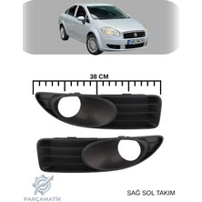 Parçamatik Fiat Linea Sis Far Çerçevesi Takım Sağ Sol Siyah Oem 735438370 735438371 2009-2015
