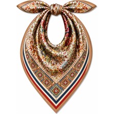 Mavi Masal Bahar Desenli Şık Kombin Tamamlayıcı Renkli Fular Bandana Bahar Desenli Şık Kombin Tamamlayıcı Renkli Fular Bandana