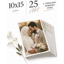 Hamşo Tek Fotoğraf Baskı 25 Adet 10X15CM Solmayan Fotoğraf Kağıdına