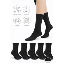 Uzn Socks %80 Pamuklu Siyah Spor Çorap 4 Çift – Unisex, Ribanalı, Günlük Rahat Çorap