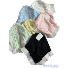 EyER Shoping Vintage Çocuk Dantel Bandana Pötikare Saç Bandı Yazlık Şapka Tarzı