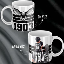 Akıncı Store Aile Temalı İsim ve Numara Baskılı Siyah Beyaz Kartal Tasarımlı Kupa Bardak - Hediyelik