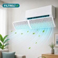 MDSTECH Filtreli Klima Hava Yönlendirme Aparatı | Ayarlanabilir Klima Siperliği | Rüzgar Önleyici Deflektör