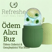 Refreshe Yüz Ödem Şişlik Alıcı,şekillendirici, Gençleştirici Masaj Yüz Buzu Kabı Slikon