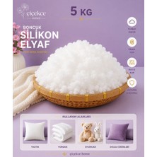 ÇİÇEKCE HOME Çiçekce Home Boncuk Silikon Elyaf 5 kg kalite Beyaz Renk Orta Yumuşak Polyester Dış Materyal