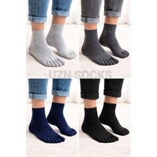 Uzn Socks Bambu 5 Parmak Unisex Çorap – 4 Çift | Terletmez, Doğal ve Konforlu