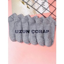 Uzn Socks 10’lü Premium Gri Kısa Patik Çorap