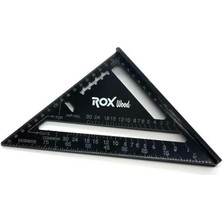 Rox Wood Alüminyum Üçgen Marangoz Gönye 175 mm Ergonomik Tasarım ve Yüksek Baskı Kalitesi