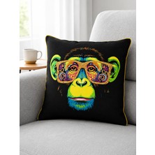 Pikko Home Çılgın Dostlar  Fitilli Polyester Kırlent Kılıfı(Kr)