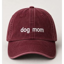 "dog Mom" (Köpek Annesi) Minimal Nakışlı Vintage Yıkamalı Beyzbol Şapkası