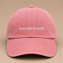 Best Dad In World Nakışlı Eskitme Yıkamalı Şapka Babalar Günü Özel Hediye