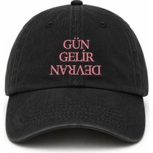 Gün Gelir Devran Nakışlı Yıkamalı Beyzbol Şapka