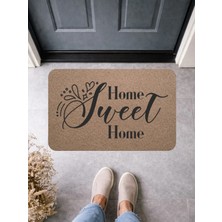 Bert Zarif Tasarımlı Home Sweet Home Dış Kapı Paspası Pvc Kaymaz Taban 70X45