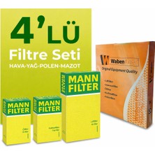 Mann Filter Opel Grandland 1.6 Dizel Filtre Bakım Seti (2017-2024) 4 Lü