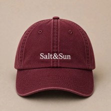 Minimal Salt Sun Nakışlı Vintage Yıkamalı Kep Şapka