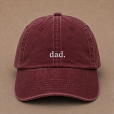 Dad Nakışlı Eskitme Yıkamalı Şapka Babalar Günü Özel Şapka Hediye