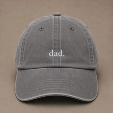 Dad Nakışlı Eskitme Yıkamalı Şapka Babalar Günü Özel Şapka Hediye