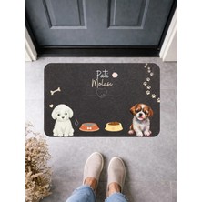 Bert "pati Molası" Köpek Desenli Kapı Önü ve Mama Kabı Altlığı Paspas 70X45 cm Kaymaz Taban