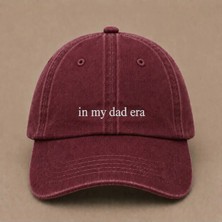 In My Dad Era Yazılı Eskitme Yıkamalı Şapka Babalar Günü Özel