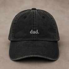 Dad Nakışlı Eskitme Yıkamalı Şapka Babalar Günü Özel Şapka Hediye