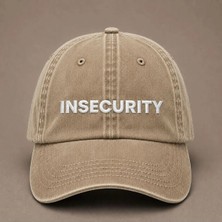 "ınsecurıty" Ironik Nakışlı Vintage Yıkamalı Beyzbol Şapkası