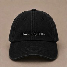 Powered By Coffee Nakışlı Vintage Yıkamalı Kep Şapka