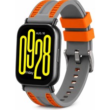 MMP Shop Xiaomi Redmi Watch 5 Active / 5 Lite Uyumlu Tokalı Desenli Silikon Kordon