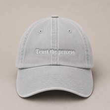 "trust The Process" (Sürece Güven) Motivasyon Işlemeli Vintage Yıkamalı Beyzbol Şapkası