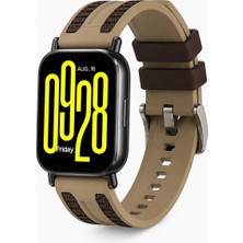 MMP Shop Xiaomi Redmi Watch 5 Active / 5 Lite Uyumlu Tokalı Desenli Silikon Kordon