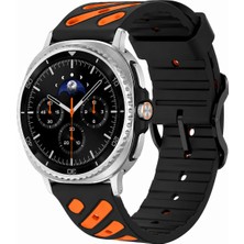 MMP Shop Samsung Galaxy Watch 8 40MM / 44MM / 46MM Classic Uyumlu Çift Renkli Silikon Spor Kordon