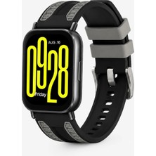 MMP Shop Xiaomi Redmi Watch 5 Active / 5 Lite Uyumlu Tokalı Desenli Silikon Kordon