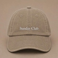 Sunday Club Nakışlı Vintage Yıkamalı Kep Şapka