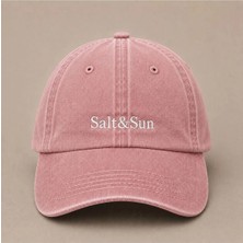 Minimal Salt Sun Nakışlı Vintage Yıkamalı Kep Şapka