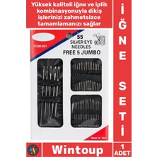 Wintoup #iğneseti Premium Terzi Malzemesi Onarım Kit Çok Amaçlı 55'li Dikiş Iğne Seti Dikiş Iplik Tamir Seti