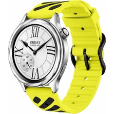 MMP Shop Xiaomi Watch S4 / S3 / S2 / S2 Pro / S1 Active / S1 Uyumlu Çift Renkli Silikon Spor Kordon