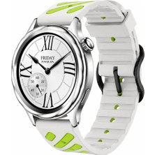 MMP Shop Xiaomi Watch S4 / S3 / S2 / S2 Pro / S1 Active / S1 Uyumlu Çift Renkli Silikon Spor Kordon