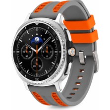 MMP Shop Samsung Galaxy Watch 8 40MM / 44MM / 46MM Classic Uyumlu Tokalı Desenli Silikon Kordon