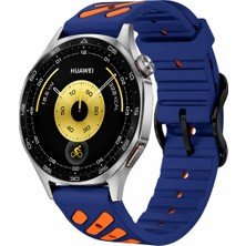 MMP Shop Huawei Watch Gt3 / Gt4 / Gt5 / Gt5 Pro / Gt6 / Gt6 Pro 46MM Uyumlu Çift Renkli Silikon Spor Kordon