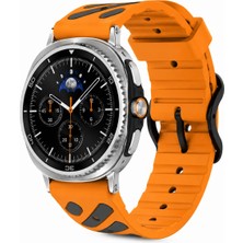 MMP Shop Samsung Galaxy Watch 8 / 9 40MM 44MM Classic 46MM Uyumlu Çift Renkli Silikon Spor Kordon