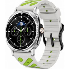 MMP Shop Samsung Galaxy Watch 8 40MM / 44MM / 46MM Classic Uyumlu Çift Renkli Silikon Spor Kordon