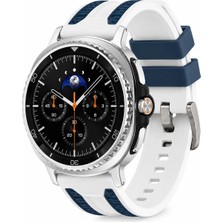 MMP Shop Samsung Galaxy Watch 8 40MM / 44MM / 46MM Classic Uyumlu Tokalı Desenli Silikon Kordon