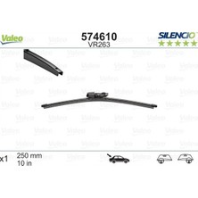 Valeo Mixdepo Silencio VR263 X1 250MM Arka Scirocco Silencio X-Trm Flat Blade Muz Tipi Silecek Binek