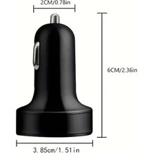 Colezium 6 Portlu Hızlı Araç Şarj  – 4 USB + 2 Type-C Çıkışlı Dijital Göstergeli Oto Şarjı