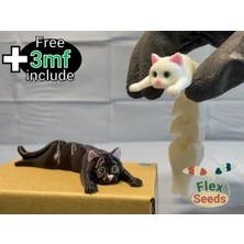 swordslife Flexi Holding Cat (Print-In-Place) - Premium 3D Baskı Dekoratif Ürün