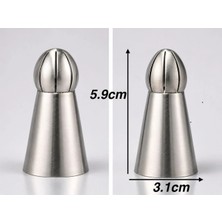 Colezium 5'li Profesyonel Rus Top Duy Ucu Seti – 5.9 cm Büyük Boy Paslanmaz Çelik A Sıkma ve Fırfır Uçları