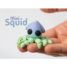 swordslife Mini Squid – Articulated & Keychain - Premium 3D Baskı Dekoratif Ürün