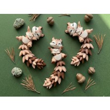 swordslife Fluffy Tail Cute Flexi Squirrel - Toy / Keychain - Premium 3D Baskı Dekoratif Ürün